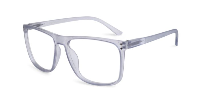 MIRAR by EyeMyEye Grey Transparent Full Frame Square Eyeglasses for Men and Women