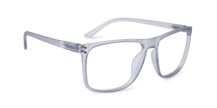 MIRAR by EyeMyEye Grey Transparent Full Frame Square Eyeglasses for Men and Women