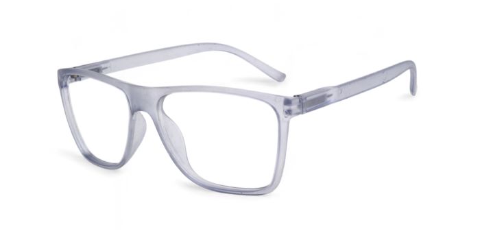 MIRAR by EyeMyEye Grey Transparent Full Frame Rectangle Eyeglasses for Men and Women