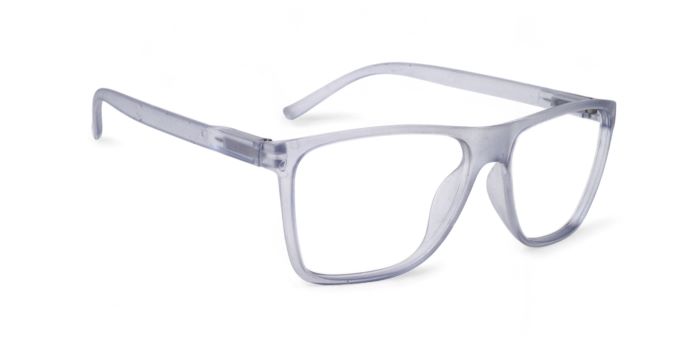 MIRAR by EyeMyEye Grey Transparent Full Frame Rectangle Eyeglasses for Men and Women