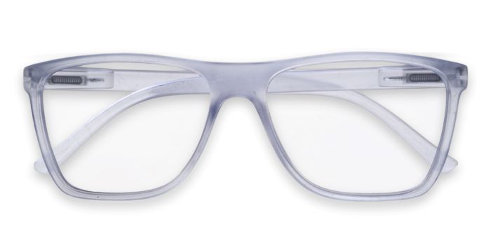 MIRAR by EyeMyEye Grey Transparent Full Frame Rectangle Eyeglasses for Men and Women