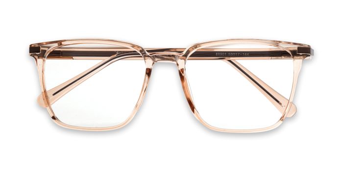  Brown Transparent Full Frame Wayfarer Eyeglasses for Men and Women