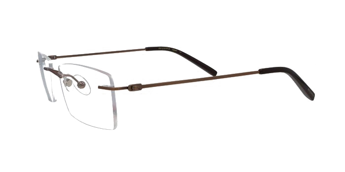  Burgundy Rimless Rectangle Eyeglasses for Men and Women