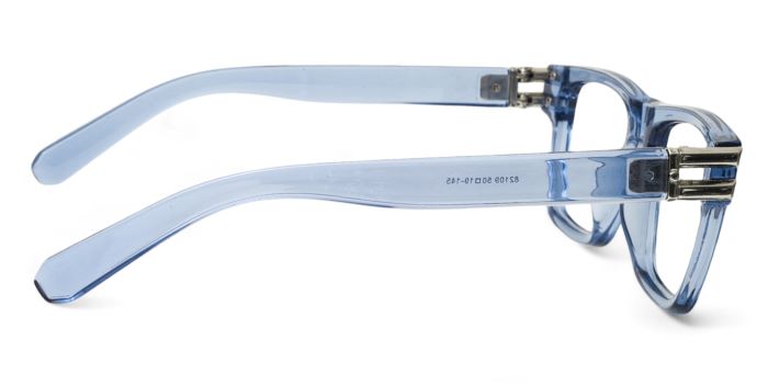 MIRAR by EyeMyEye Blue Transparent Full Frame Wayfarer Eyeglasses for Men and Women