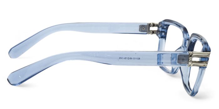 MIRAR by EyeMyEye Blue Transparent Full Frame square Eyeglasses for Men