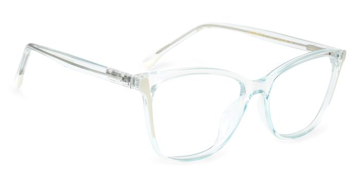 MIRAR by EyeMyEye Blue Transparent Full Frame Butterfly Eyeglasses for Women