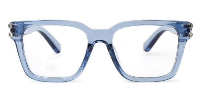 mirar by eyemyeye blue transparent full frame wayfarer eyeglasses for men and women