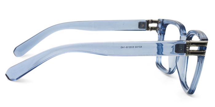 MIRAR by EyeMyEye Blue Transparent Full Frame Wayfarer Eyeglasses for Men and Women
