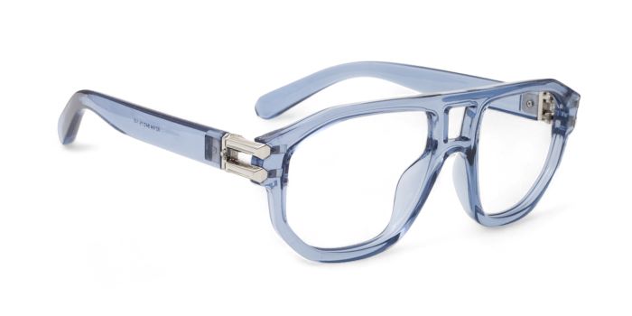 MIRAR by EyeMyEye Blue Transparent color Full Frame Aviator Eyeglasses for Men