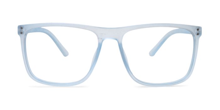 MIRAR by EyeMyEye Blue Transparent Full Frame Square Eyeglasses for Men and Women