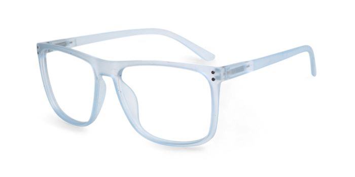 MIRAR by EyeMyEye Blue Transparent Full Frame Square Eyeglasses for Men and Women