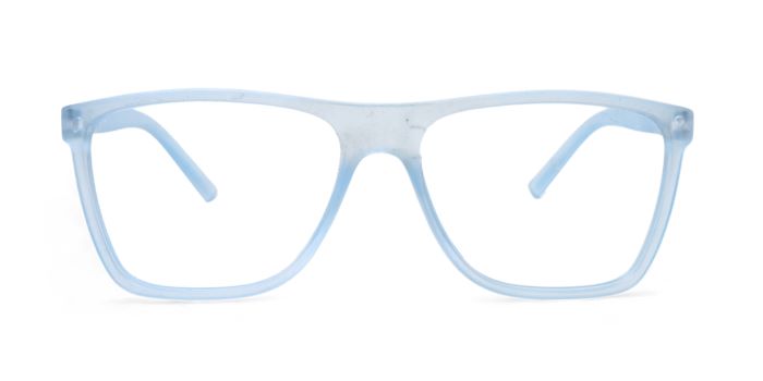 MIRAR by EyeMyEye Blue Transparent Full Frame Rectangle Eyeglasses for Men and Women
