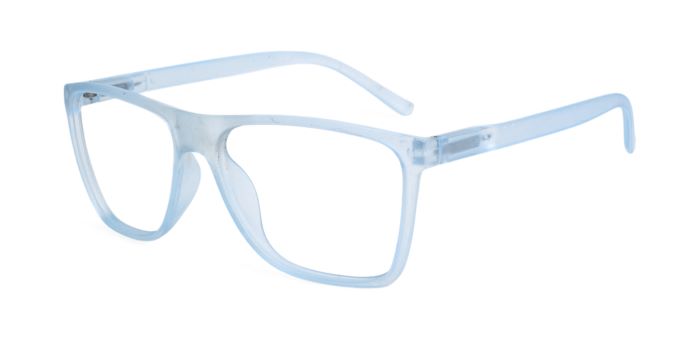 MIRAR by EyeMyEye Blue Transparent Full Frame Rectangle Eyeglasses for Men and Women