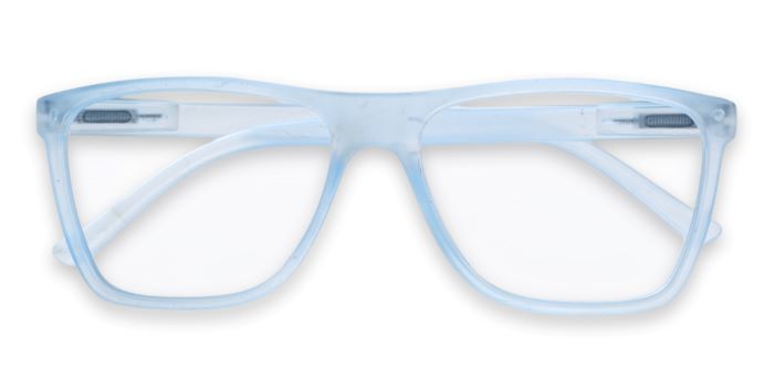 MIRAR by EyeMyEye Blue Transparent Full Frame Rectangle Eyeglasses for Men and Women