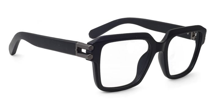 MIRAR by EyeMyEye Matt Black Full Frame Square Eyeglasses for Men and Women