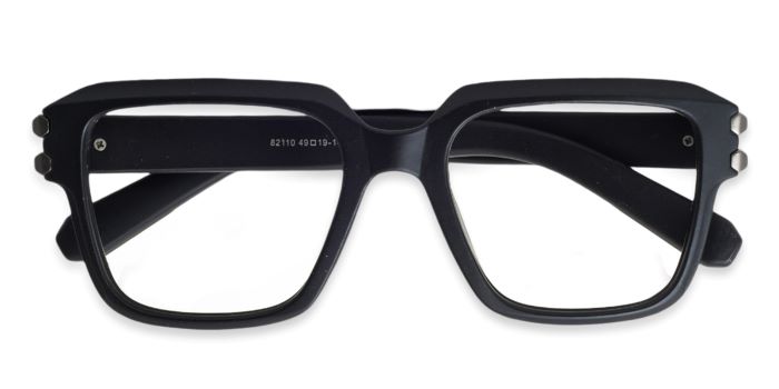 MIRAR by EyeMyEye Matt Black Full Frame Square Eyeglasses for Men and Women