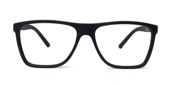 MIRAR by EyeMyEye Matt Black Full Frame Square Eyeglasses for Men and Women