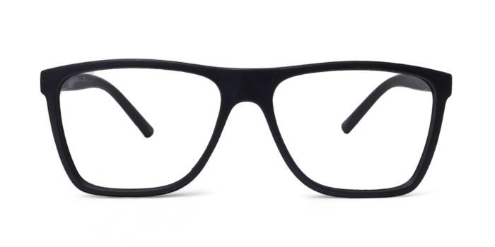 MIRAR by EyeMyEye Matt Black Full Frame Rectangle Eyeglasses for Men and Women