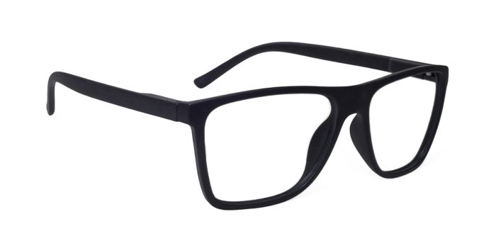 MIRAR by EyeMyEye Matt Black Full Frame Rectangle Eyeglasses for Men and Women