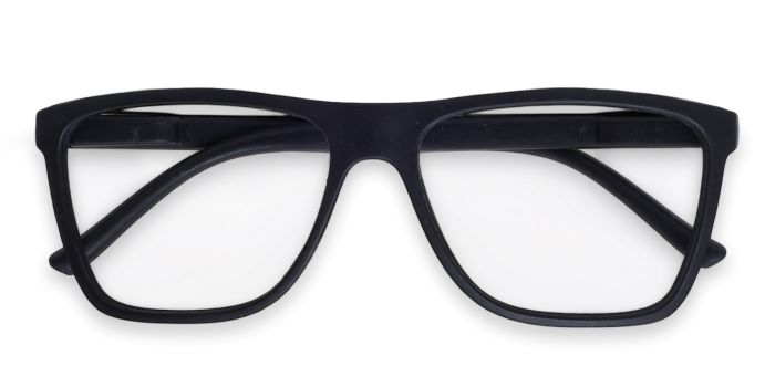 MIRAR by EyeMyEye Matt Black Full Frame Rectangle Eyeglasses for Men and Women