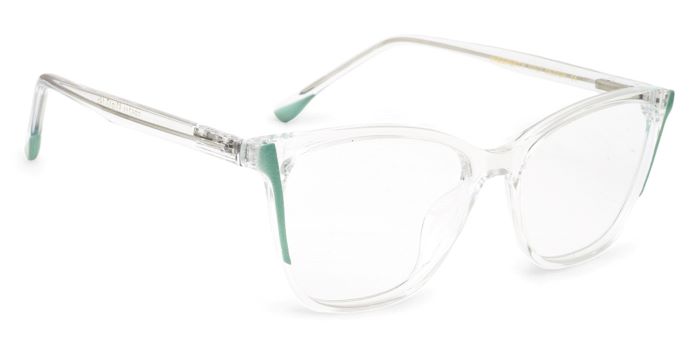 MIRAR by EyeMyEye White Transparent Full Frame Butterfly Eyeglasses for Women