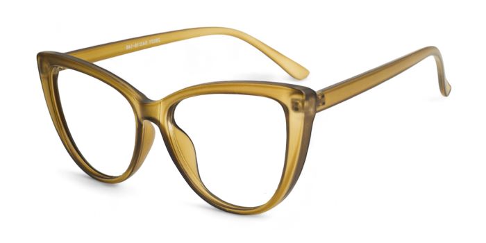 MIRAR by EyeMyEye Olive Green Full Frame Cateye Eyeglasses for Women