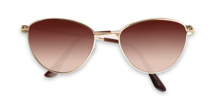  Gold Tinted Butterfly Prescription Sunglasses for Women